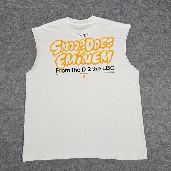 ApeFest Snoop Dogg Eminem Sleeveless T Shirt White XL Made in USA - Picture 10 of 10